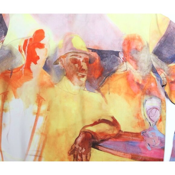 NWT KidSuper Studios Men’s Size Medium Multi Colored Printed 'Satin Shirt /711 - Picture 3 of 6